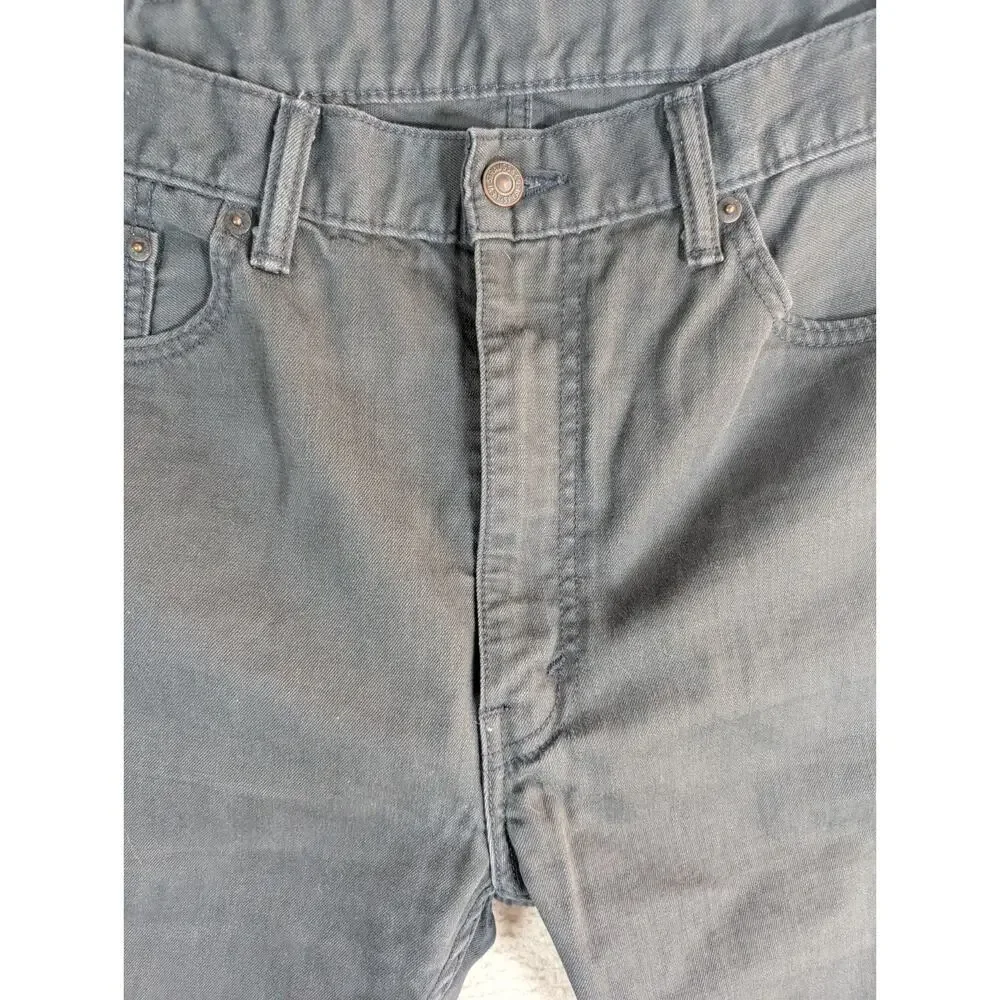 Levis 505 Jeans Mens 38x32 Black Regular Fit Straight Leg Dark Wash Denim Cotton